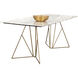 Ursula 78 X 36 inch Cappuccino / Antique Brass Dining Table